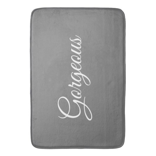 Prachtig of Uw Bericht, Wit Manuscript, Grijs Badmat (Voorkant Verticaal)