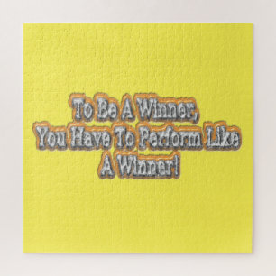 Prachtig ontwerp over "Een winnaar zijn" citaat! T Legpuzzel