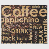 Prachtig ontwerp van Coffee Espresso Cadeaupapier (Vlak)