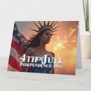 Prachtig ontwerp voor 4 juli - Vuurwerk & Vrijheid Kaart