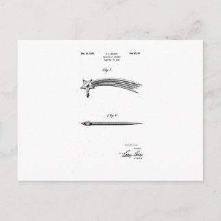Prachtig ontwerppatent, van een vallende ster. briefkaart