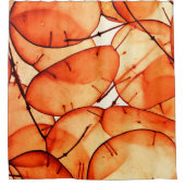 Prachtig Oranje ledergordijn Douchegordijn (Voorkant)