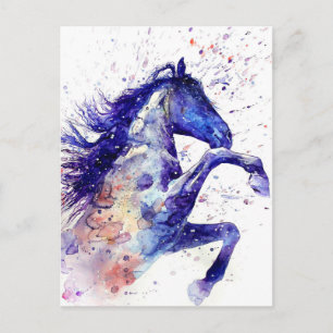 Prachtig paard aquarelschilderij briefkaart
