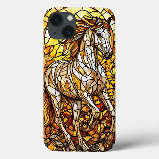 Prachtig Paard Glas in Lood Kunstzinnig Paardenlie Case-Mate iPhone Case (Achterkant)