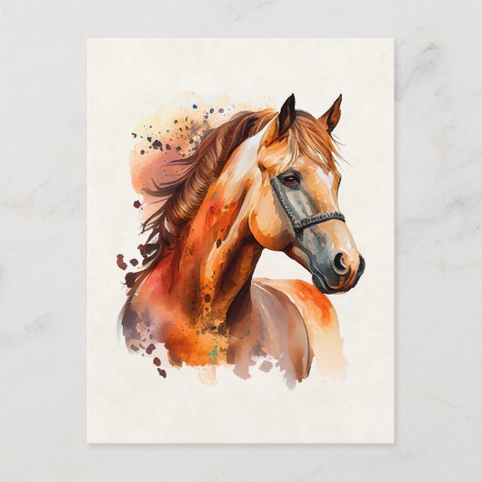 Prachtig paard portret briefkaart (Voorkant)