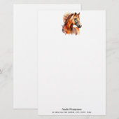 Prachtig paard portret briefpapier (Voorkant / Achterkant)