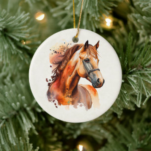 Prachtig paard portret keramisch ornament