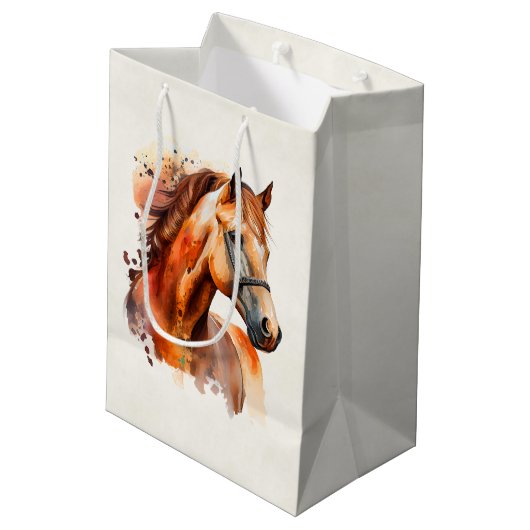 Prachtig paard portret medium cadeauzakje (Achterkant Gekanteld)