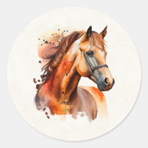 Prachtig paard portret ronde sticker