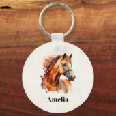 Prachtig paard portret sleutelhanger (Voorkant)