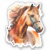 Prachtig paard portret sticker (Voorkant)