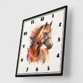 Prachtig paard portret vierkante klok (Hoek)