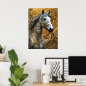 Prachtig Paardenportret Poster (Thuiskantoor)