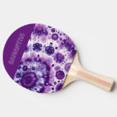 Prachtig Paars Violet Roze Batik Cirkels Kunst Pat Tafeltennisbatje (Zijkant)