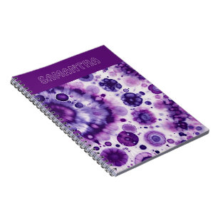 Prachtig paars violette roze batik cirkel kunstpat notitieboek