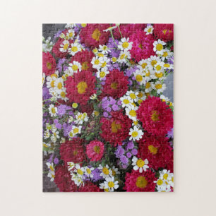 Prachtig Paarse Bloemen Puzzel, 28 x 35 cm, 252 st Legpuzzel