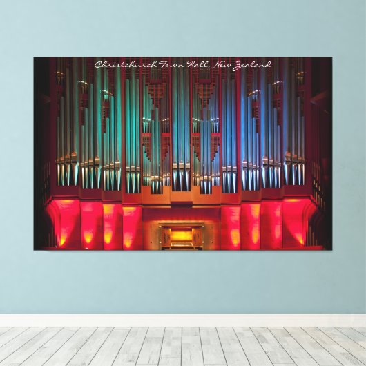 Prachtig pijporgel omwikkeld canvas met titel (Insitu (Houten vloer))