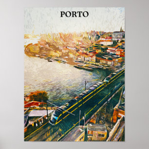 Prachtig Porto Portugal olieverfschilderij Poster
