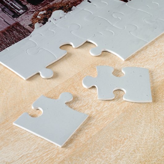 Prachtig! Puzzel - Kasteelhuis in de winter Legpuzzel (Zijkant)