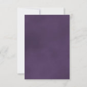 Prachtig reflecterend Amethyst Paars Roos bruiloft RSVP Kaartje (Achterkant)