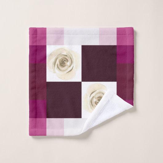 Prachtig Romantisch Roze Floral Patroon Bad Handdoek (Wasdoekje)