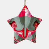 Prachtig Rood as grijs geometrisch motief ART desi Keramisch Ornament (Rechts)