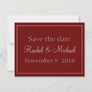 Prachtig rood en grijs Opslaan van de datum Save The Date