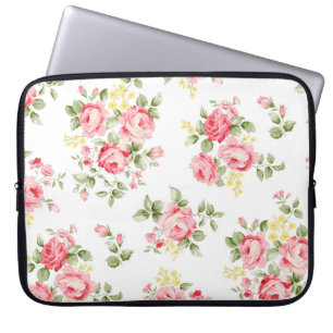 Prachtig roos bloempatroon, kleine florale bouqu laptop sleeve