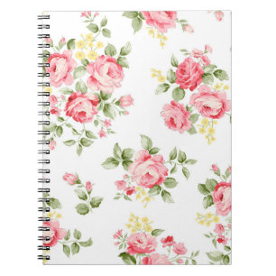Prachtig roos bloempatroon, kleine florale bouqu notitieboek