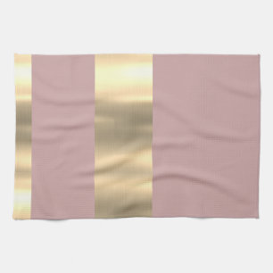 Prachtig roze en gouden ontwerp theedoek