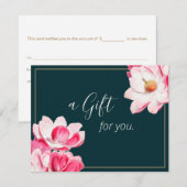 Prachtig Roze Floral Magnolia Gift Certificate (Voorkant / Achterkant)