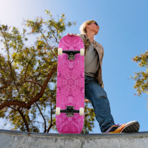 Prachtig roze meisje Lace Kaleidoscope Patroon Skateboard
