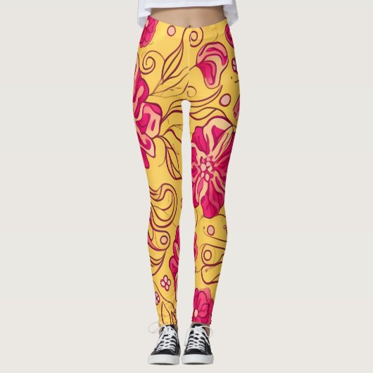 Prachtig roze zwembad leggings (Voorkant)