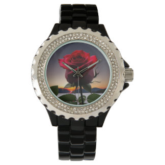 Prachtig Rozen Bud & Sunset Custom Design Watch Horloge