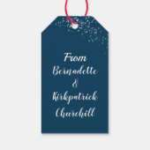 Prachtig Santa Christmas Label Cadeaulabel (Achterkant)