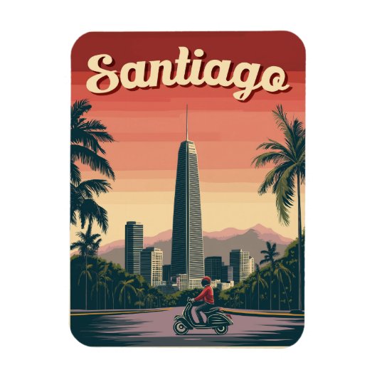Prachtig Santiago, Chili Magneet (Verticaal)