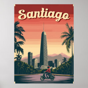 Prachtig Santiago, Chili Poster