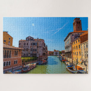 Prachtig schilderachtig kanaal in Venetië, Italië Legpuzzel