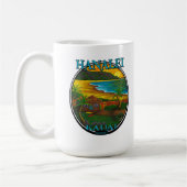 Prachtig schilderij van Hanalei Beach op mok (Links)