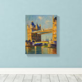 Prachtig schilderij van London Bridge Canvas Afdruk (Insitu (Houten vloer))