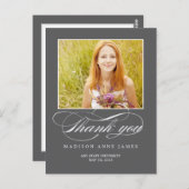 Prachtig script Afstuderen dank je kaart (Voorkant / Achterkant)