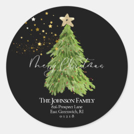 Prachtig script kerst retour adres labels