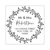 prachtig scriptadres rubberstempel (Afrduk)