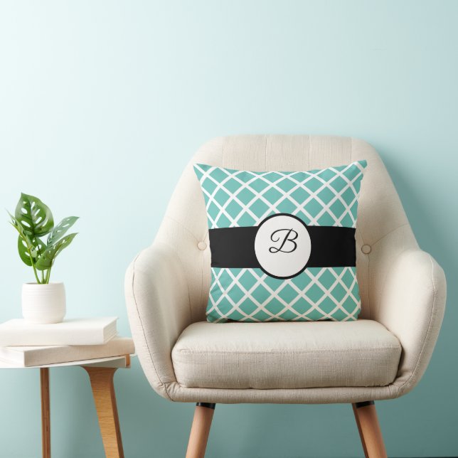 Prachtig Sierkussen met aangepaste monogram tekst (Stoel)