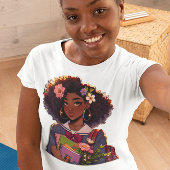 Prachtig slimme Afro-Amerikaanse student Tri-Blend Shirt
