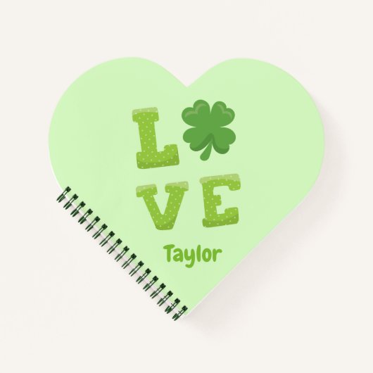 Prachtig St. Patrick's Day Heart Notitieboek (Voorkant)