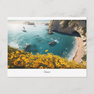 Prachtig strand in Griekenland Briefkaart