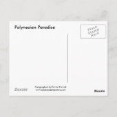 prachtig strand in Tonga Briefkaart (Achterkant)