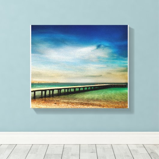 Prachtig strandlandschap canvas afdruk (Insitu (Houten vloer))