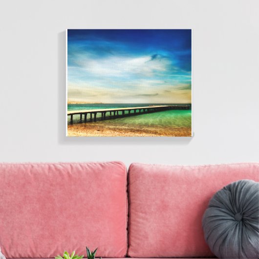 Prachtig strandlandschap canvas afdruk (Insitu (Woonkamer))
